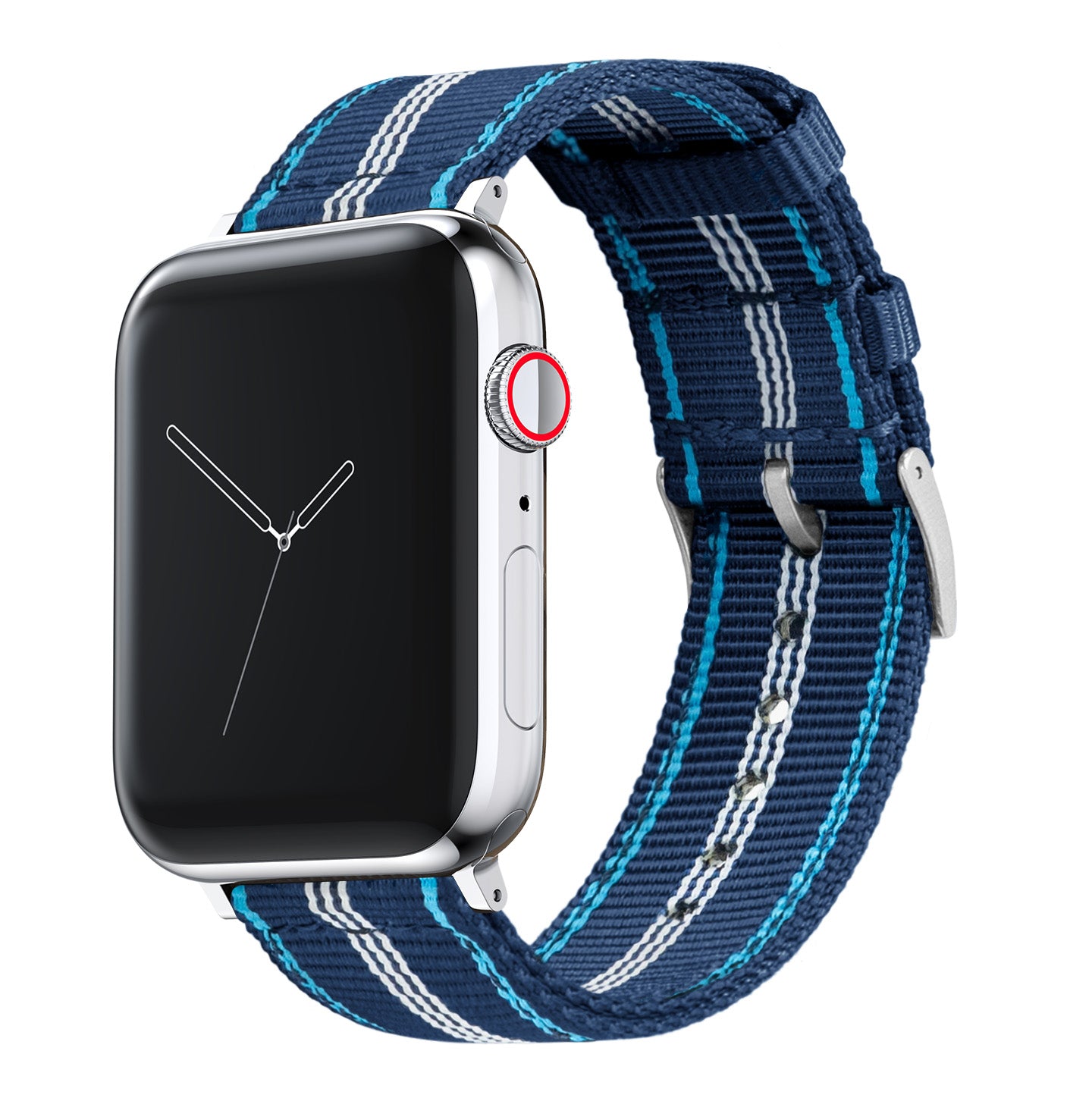 Apple Watch Two Piece NATO® style Navy Aqua Blue Watch Band