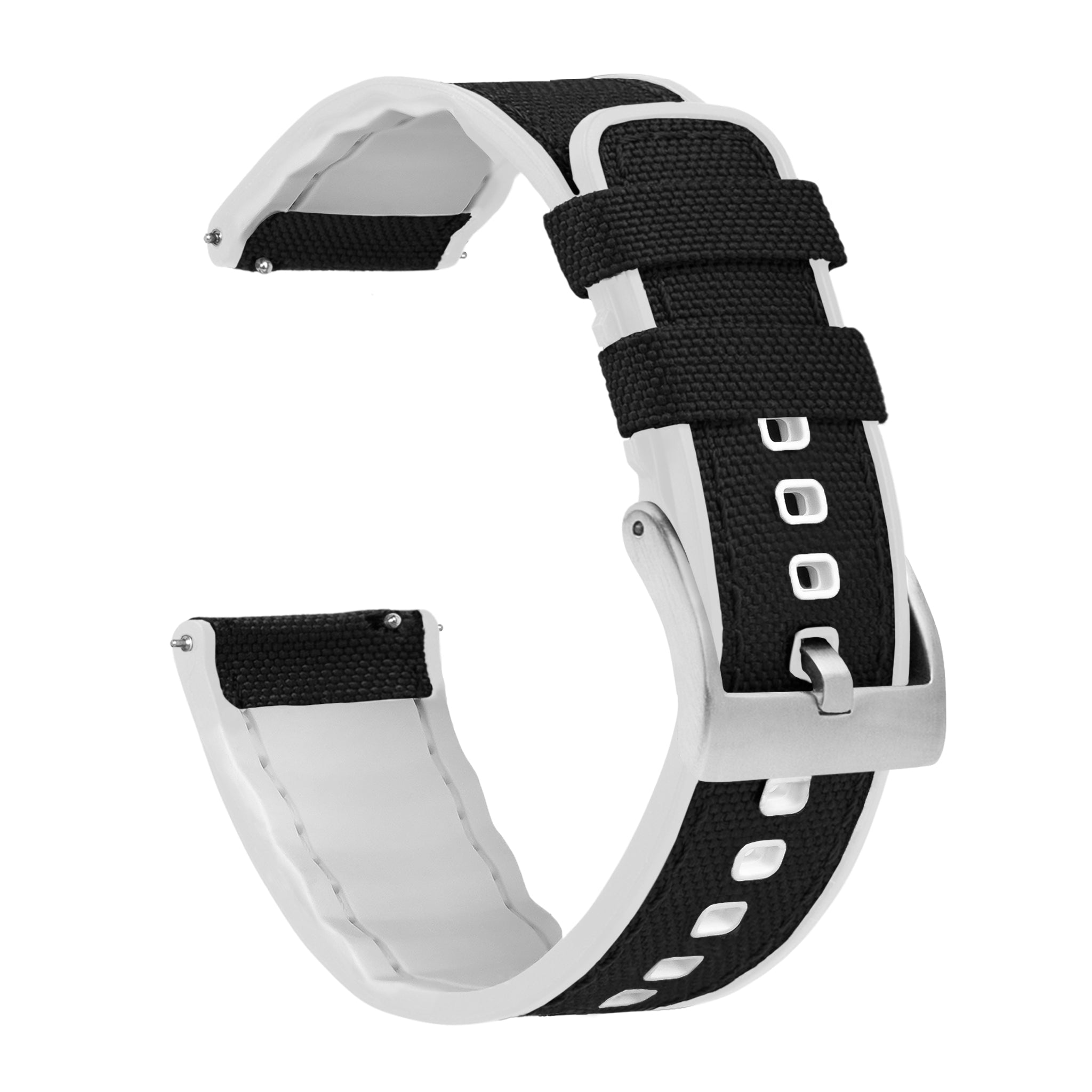 Black Cordura Fabric And White Silicone Hybrid | Seiko Cocktail